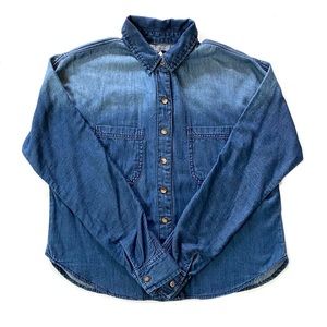 BDG Jean denim button up shirt urban outfitters Canadian tuxedo western cowgirl